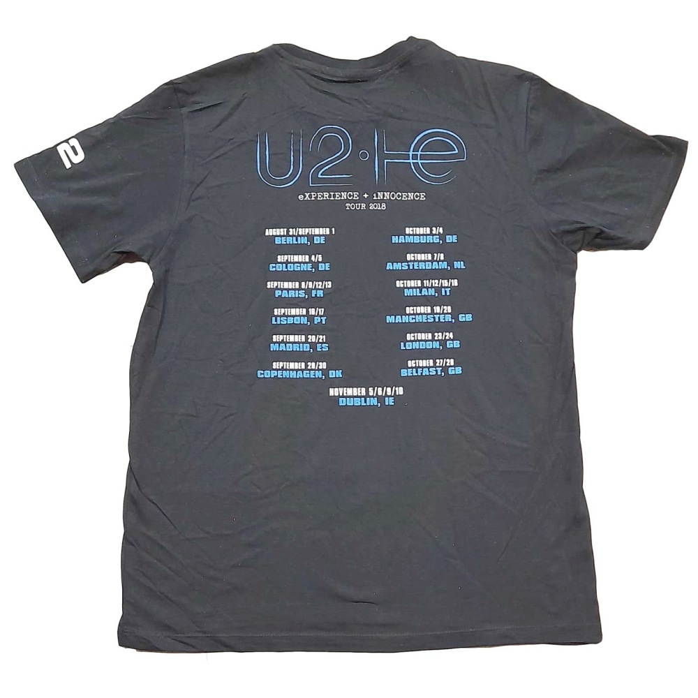 U2 - Repeat Logo Heren Tshirt - Zwart | Attitude Holland